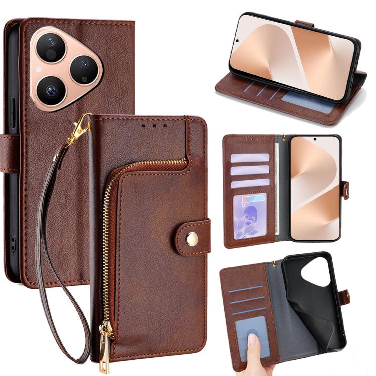 ซองใส่โทรศัพท์หนังซิปกระเป๋า, For Huawei nova 15 Ultra, For Huawei nova 15 Pro, For Huawei nova 15, For Huawei Mate 80 Pro Max 5G, For Huawei Mate 80 5G, For Huawei Maimang 40 5G, For Huawei Pura 80 5G, For Huawei nova 14 Ultra 5G                      ...