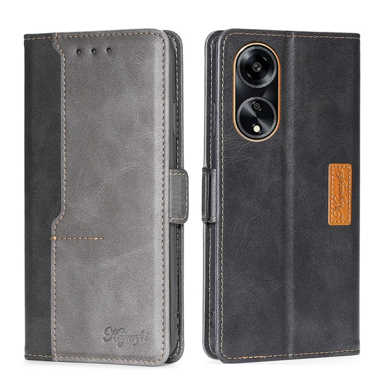 เคสโทรศัพท์หนังหัวเข็มขัดด้านข้างสีตัดกัน, For OPPO Find X7 Ultra 5G, For OPPO Reno10 Pro+ 5G, For OPPO A1 5G