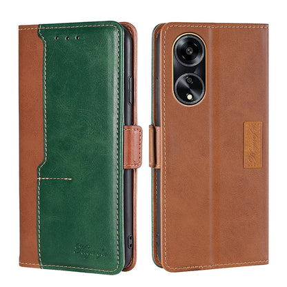 เคสโทรศัพท์หนังหัวเข็มขัดด้านข้างสีตัดกัน, For OPPO Find X7 Ultra 5G, For OPPO Reno10 Pro+ 5G, For OPPO A1 5G