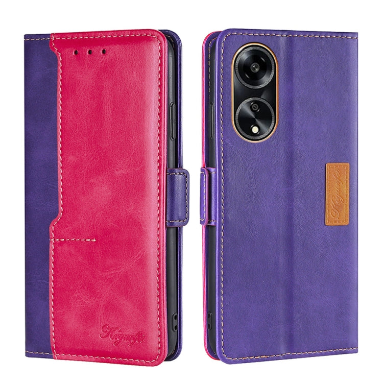 เคสโทรศัพท์หนังหัวเข็มขัดด้านข้างสีตัดกัน, For OPPO Find X7 Ultra 5G, For OPPO Reno10 Pro+ 5G, For OPPO A1 5G