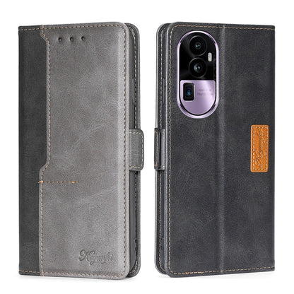 เคสโทรศัพท์หนังหัวเข็มขัดด้านข้างสีตัดกัน, For OPPO Find X7 Ultra 5G, For OPPO Reno10 Pro+ 5G, For OPPO A1 5G