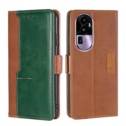 เคสโทรศัพท์หนังหัวเข็มขัดด้านข้างสีตัดกัน, For OPPO Find X7 Ultra 5G, For OPPO Reno10 Pro+ 5G, For OPPO A1 5G