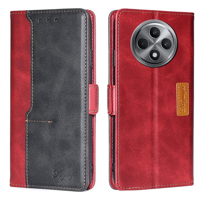 เคสโทรศัพท์หนังหัวเข็มขัดด้านข้างสีตัดกัน, For OPPO F29 5G Global, For OPPO A5 Pro 5G Global, For OPPO A3 5G India, For OPPO Reno12 F 5G, For OPPO A3 Pro 5G India, For OPPO Reno12 5G Global, For OPPO Reno11 F 5G, For OPPO Find X7 5G