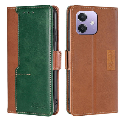 เคสโทรศัพท์หนังหัวเข็มขัดด้านข้างสีตัดกัน, For OPPO F29 5G Global, For OPPO A5 Pro 5G Global, For OPPO A3 5G India, For OPPO Reno12 F 5G, For OPPO A3 Pro 5G India, For OPPO Reno12 5G Global, For OPPO Reno11 F 5G, For OPPO Find X7 5G