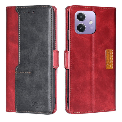 เคสโทรศัพท์หนังหัวเข็มขัดด้านข้างสีตัดกัน, For OPPO F29 5G Global, For OPPO A5 Pro 5G Global, For OPPO A3 5G India, For OPPO Reno12 F 5G, For OPPO A3 Pro 5G India, For OPPO Reno12 5G Global, For OPPO Reno11 F 5G, For OPPO Find X7 5G