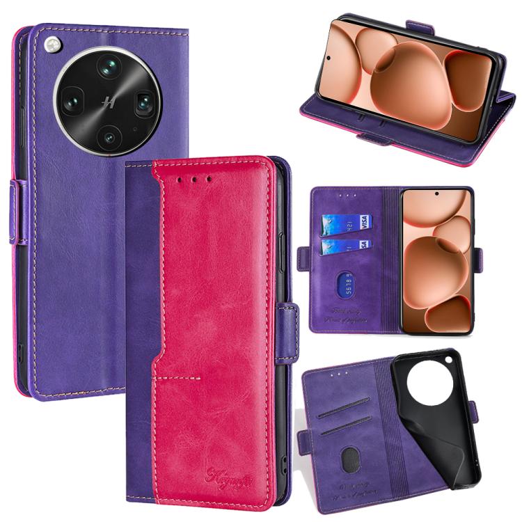 เคสโทรศัพท์หนังหัวเข็มขัดด้านข้างสีตัดกัน, For OPPO K13 Turbo Pro 5G, For OPPO Reno14 F 5G, For OPPO A5x 5G Global, For OPPO A5 5G 2025 Global, For OPPO Reno14 Pro 5G, For OPPO Find X8s+ 5G, For OPPO Find X8s 5G, For OPPO Find X8 Ultra 5G