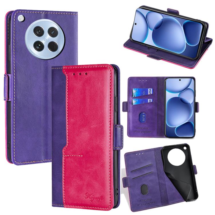 เคสโทรศัพท์หนังหัวเข็มขัดด้านข้างสีตัดกัน, For OPPO K13 Turbo Pro 5G, For OPPO Reno14 F 5G, For OPPO A5x 5G Global, For OPPO A5 5G 2025 Global, For OPPO Reno14 Pro 5G, For OPPO Find X8s+ 5G, For OPPO Find X8s 5G, For OPPO Find X8 Ultra 5G