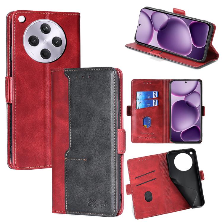 เคสโทรศัพท์หนังหัวเข็มขัดด้านข้างสีตัดกัน, For OPPO K13 Turbo Pro 5G, For OPPO Reno14 F 5G, For OPPO A5x 5G Global, For OPPO A5 5G 2025 Global, For OPPO Reno14 Pro 5G, For OPPO Find X8s+ 5G, For OPPO Find X8s 5G, For OPPO Find X8 Ultra 5G