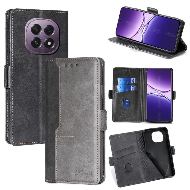 เคสโทรศัพท์หนังหัวเข็มขัดด้านข้างสีตัดกัน, For OPPO K13 Turbo Pro 5G, For OPPO Reno14 F 5G, For OPPO A5x 5G Global, For OPPO A5 5G 2025 Global, For OPPO Reno14 Pro 5G, For OPPO Find X8s+ 5G, For OPPO Find X8s 5G, For OPPO Find X8 Ultra 5G
