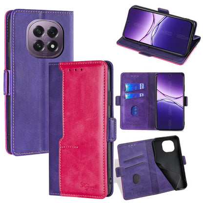 เคสโทรศัพท์หนังหัวเข็มขัดด้านข้างสีตัดกัน, For OPPO K13 Turbo Pro 5G, For OPPO Reno14 F 5G, For OPPO A5x 5G Global, For OPPO A5 5G 2025 Global, For OPPO Reno14 Pro 5G, For OPPO Find X8s+ 5G, For OPPO Find X8s 5G, For OPPO Find X8 Ultra 5G