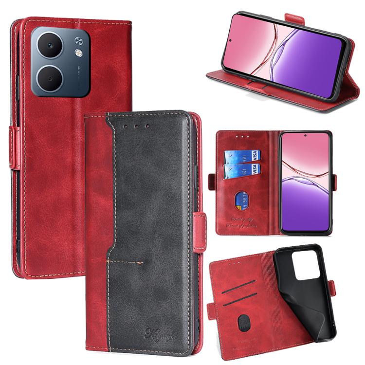 เคสโทรศัพท์หนังหัวเข็มขัดด้านข้างสีตัดกัน, For OPPO K13 Turbo Pro 5G, For OPPO Reno14 F 5G, For OPPO A5x 5G Global, For OPPO A5 5G 2025 Global, For OPPO Reno14 Pro 5G, For OPPO Find X8s+ 5G, For OPPO Find X8s 5G, For OPPO Find X8 Ultra 5G