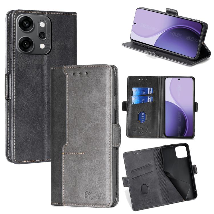เคสโทรศัพท์หนังหัวเข็มขัดด้านข้างสีตัดกัน, For OPPO K13 Turbo Pro 5G, For OPPO Reno14 F 5G, For OPPO A5x 5G Global, For OPPO A5 5G 2025 Global, For OPPO Reno14 Pro 5G, For OPPO Find X8s+ 5G, For OPPO Find X8s 5G, For OPPO Find X8 Ultra 5G