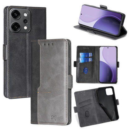 เคสโทรศัพท์หนังหัวเข็มขัดด้านข้างสีตัดกัน, For OPPO K13 Turbo Pro 5G, For OPPO Reno14 F 5G, For OPPO A5x 5G Global, For OPPO A5 5G 2025 Global, For OPPO Reno14 Pro 5G, For OPPO Find X8s+ 5G, For OPPO Find X8s 5G, For OPPO Find X8 Ultra 5G