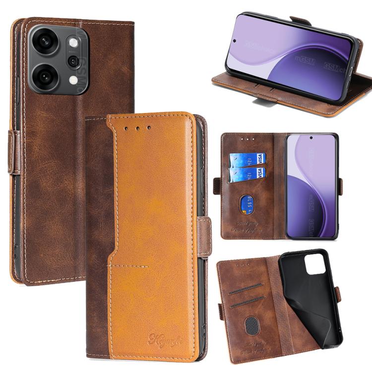 เคสโทรศัพท์หนังหัวเข็มขัดด้านข้างสีตัดกัน, For OPPO K13 Turbo Pro 5G, For OPPO Reno14 F 5G, For OPPO A5x 5G Global, For OPPO A5 5G 2025 Global, For OPPO Reno14 Pro 5G, For OPPO Find X8s+ 5G, For OPPO Find X8s 5G, For OPPO Find X8 Ultra 5G