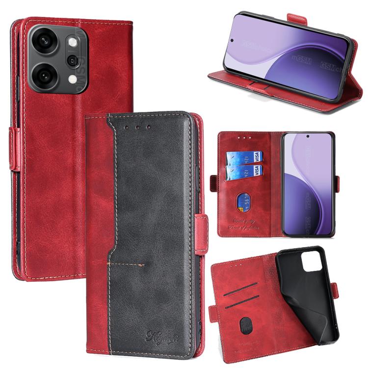 เคสโทรศัพท์หนังหัวเข็มขัดด้านข้างสีตัดกัน, For OPPO K13 Turbo Pro 5G, For OPPO Reno14 F 5G, For OPPO A5x 5G Global, For OPPO A5 5G 2025 Global, For OPPO Reno14 Pro 5G, For OPPO Find X8s+ 5G, For OPPO Find X8s 5G, For OPPO Find X8 Ultra 5G