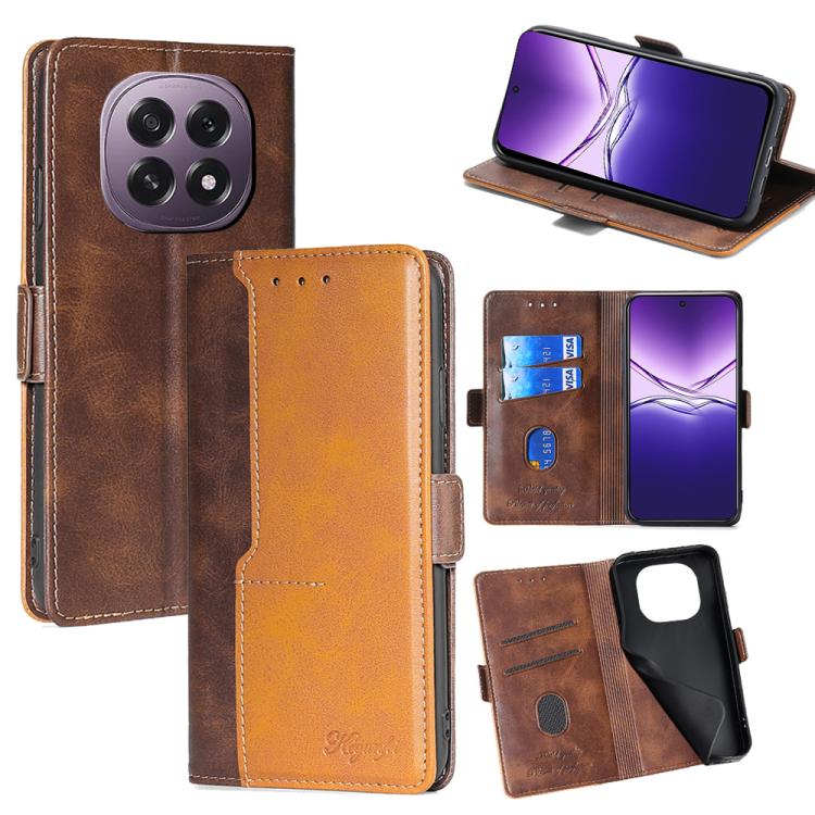 เคสโทรศัพท์หนังหัวเข็มขัดด้านข้างสีตัดกัน, For OPPO F29 5G Global, For OPPO A5 Pro 5G Global, For OPPO A3 5G India, For OPPO Reno12 F 5G, For OPPO A3 Pro 5G India, For OPPO Reno12 5G Global, For OPPO Reno11 F 5G, For OPPO Find X7 5G
