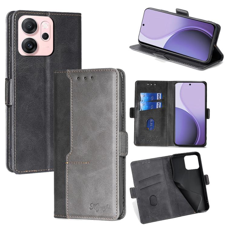 เคสโทรศัพท์หนังหัวเข็มขัดด้านข้างสีตัดกัน, For OPPO K13 Turbo Pro 5G, For OPPO Reno14 F 5G, For OPPO A5x 5G Global, For OPPO A5 5G 2025 Global, For OPPO Reno14 Pro 5G, For OPPO Find X8s+ 5G, For OPPO Find X8s 5G, For OPPO Find X8 Ultra 5G