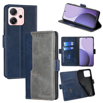 เคสโทรศัพท์หนังหัวเข็มขัดด้านข้างสีตัดกัน, For OPPO K13 Turbo Pro 5G, For OPPO Reno14 F 5G, For OPPO A5x 5G Global, For OPPO A5 5G 2025 Global, For OPPO Reno14 Pro 5G, For OPPO Find X8s+ 5G, For OPPO Find X8s 5G, For OPPO Find X8 Ultra 5G