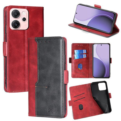 เคสโทรศัพท์หนังหัวเข็มขัดด้านข้างสีตัดกัน, For OPPO K13 Turbo Pro 5G, For OPPO Reno14 F 5G, For OPPO A5x 5G Global, For OPPO A5 5G 2025 Global, For OPPO Reno14 Pro 5G, For OPPO Find X8s+ 5G, For OPPO Find X8s 5G, For OPPO Find X8 Ultra 5G