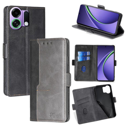 เคสโทรศัพท์หนังหัวเข็มขัดด้านข้างสีตัดกัน, For OPPO K13 Turbo Pro 5G, For OPPO Reno14 F 5G, For OPPO A5x 5G Global, For OPPO A5 5G 2025 Global, For OPPO Reno14 Pro 5G, For OPPO Find X8s+ 5G, For OPPO Find X8s 5G, For OPPO Find X8 Ultra 5G