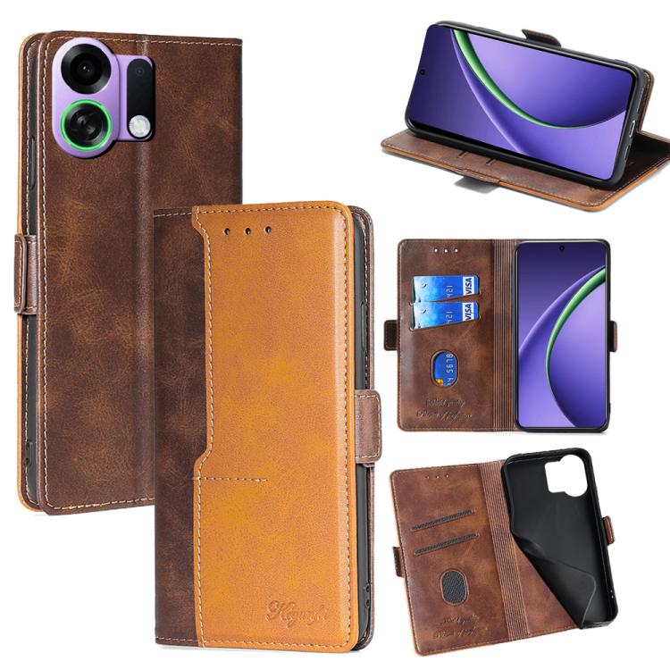 เคสโทรศัพท์หนังหัวเข็มขัดด้านข้างสีตัดกัน, For OPPO K13 Turbo Pro 5G, For OPPO Reno14 F 5G, For OPPO A5x 5G Global, For OPPO A5 5G 2025 Global, For OPPO Reno14 Pro 5G, For OPPO Find X8s+ 5G, For OPPO Find X8s 5G, For OPPO Find X8 Ultra 5G