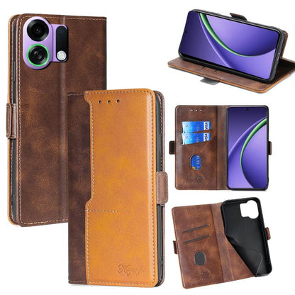 เคสโทรศัพท์หนังหัวเข็มขัดด้านข้างสีตัดกัน, For OPPO K13 Turbo Pro 5G, For OPPO Reno14 F 5G, For OPPO A5x 5G Global, For OPPO A5 5G 2025 Global, For OPPO Reno14 Pro 5G, For OPPO Find X8s+ 5G, For OPPO Find X8s 5G, For OPPO Find X8 Ultra 5G