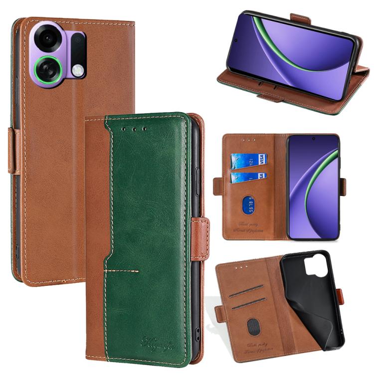เคสโทรศัพท์หนังหัวเข็มขัดด้านข้างสีตัดกัน, For OPPO K13 Turbo Pro 5G, For OPPO Reno14 F 5G, For OPPO A5x 5G Global, For OPPO A5 5G 2025 Global, For OPPO Reno14 Pro 5G, For OPPO Find X8s+ 5G, For OPPO Find X8s 5G, For OPPO Find X8 Ultra 5G
