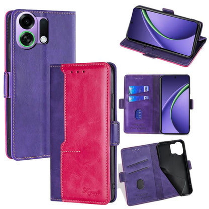 เคสโทรศัพท์หนังหัวเข็มขัดด้านข้างสีตัดกัน, For OPPO K13 Turbo Pro 5G, For OPPO Reno14 F 5G, For OPPO A5x 5G Global, For OPPO A5 5G 2025 Global, For OPPO Reno14 Pro 5G, For OPPO Find X8s+ 5G, For OPPO Find X8s 5G, For OPPO Find X8 Ultra 5G