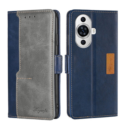เคสโทรศัพท์หนังหัวเข็มขัดด้านข้างสีตัดกัน, For Huawei Pura 70 5G, For Huawei nova 12 5G, For Huawei Enjoy 60 Pro / nova 11i, For Huawei Enjoy 60X, For Huawei nova 11 Pro 4G / 11 Ultra 4G, For Huawei nova 11 4G