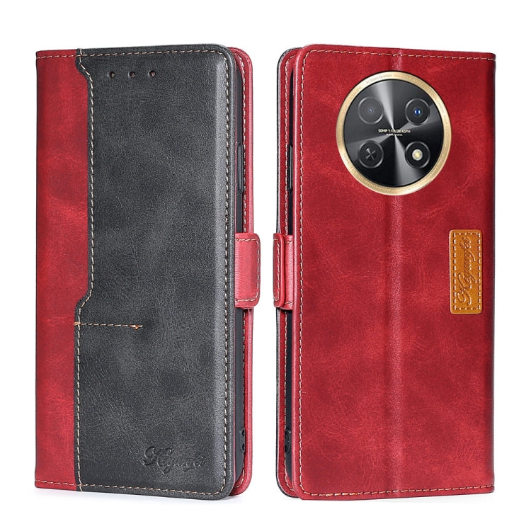 เคสโทรศัพท์หนังหัวเข็มขัดด้านข้างสีตัดกัน, For Huawei Pura 70 5G, For Huawei nova 12 5G, For Huawei Enjoy 60 Pro / nova 11i, For Huawei Enjoy 60X, For Huawei nova 11 Pro 4G / 11 Ultra 4G, For Huawei nova 11 4G
