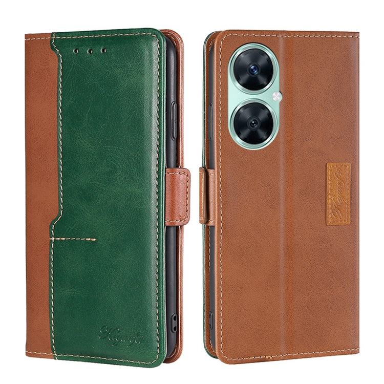 เคสโทรศัพท์หนังหัวเข็มขัดด้านข้างสีตัดกัน, For Huawei Pura 70 5G, For Huawei nova 12 5G, For Huawei Enjoy 60 Pro / nova 11i, For Huawei Enjoy 60X, For Huawei nova 11 Pro 4G / 11 Ultra 4G, For Huawei nova 11 4G