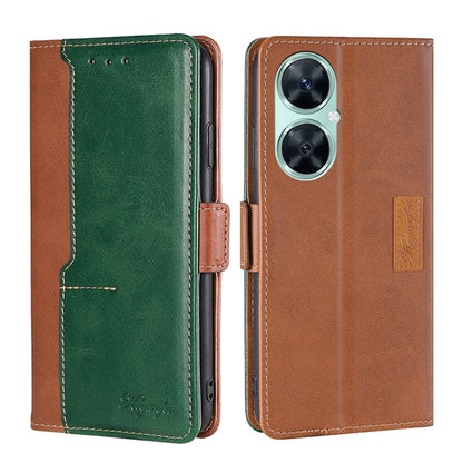 เคสโทรศัพท์หนังหัวเข็มขัดด้านข้างสีตัดกัน, For Huawei Pura 70 5G, For Huawei nova 12 5G, For Huawei Enjoy 60 Pro / nova 11i, For Huawei Enjoy 60X, For Huawei nova 11 Pro 4G / 11 Ultra 4G, For Huawei nova 11 4G