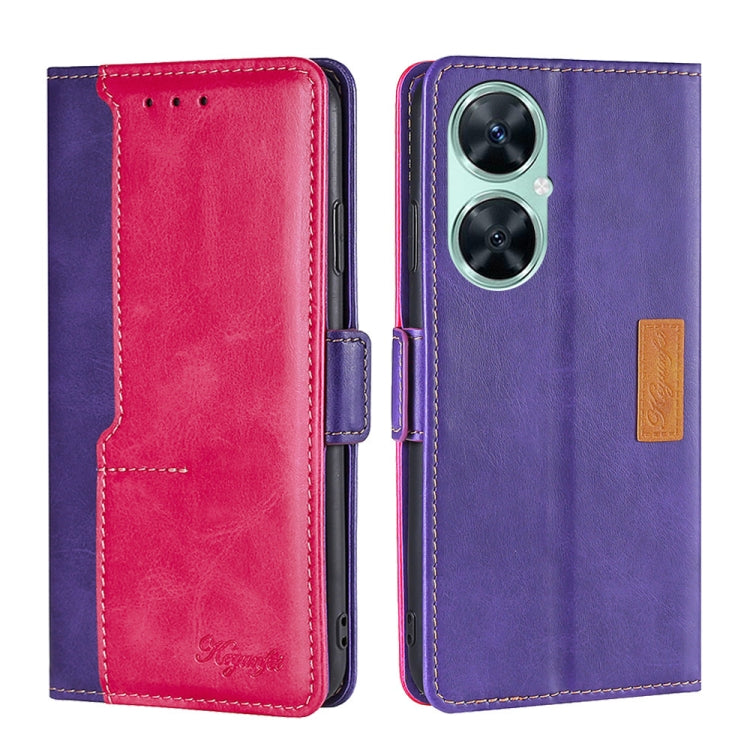 เคสโทรศัพท์หนังหัวเข็มขัดด้านข้างสีตัดกัน, For Huawei Pura 70 5G, For Huawei nova 12 5G, For Huawei Enjoy 60 Pro / nova 11i, For Huawei Enjoy 60X, For Huawei nova 11 Pro 4G / 11 Ultra 4G, For Huawei nova 11 4G