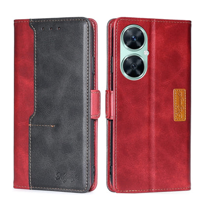 เคสโทรศัพท์หนังหัวเข็มขัดด้านข้างสีตัดกัน, For Huawei Pura 70 5G, For Huawei nova 12 5G, For Huawei Enjoy 60 Pro / nova 11i, For Huawei Enjoy 60X, For Huawei nova 11 Pro 4G / 11 Ultra 4G, For Huawei nova 11 4G