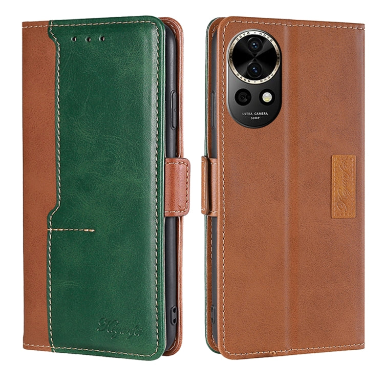 เคสโทรศัพท์หนังหัวเข็มขัดด้านข้างสีตัดกัน, For Huawei Pura 70 5G, For Huawei nova 12 5G, For Huawei Enjoy 60 Pro / nova 11i, For Huawei Enjoy 60X, For Huawei nova 11 Pro 4G / 11 Ultra 4G, For Huawei nova 11 4G