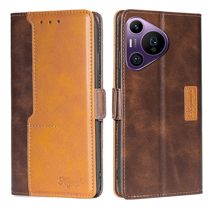 เคสโทรศัพท์หนังหัวเข็มขัดด้านข้างสีตัดกัน, For Huawei Maimang 40 5G, For Huawei Pura 80 5G, For Huawei nova 14 Ultra 5G, For Huawei nova 14 Pro 5G, For Huawei nova 14 5G, For Huawei Pura 70 Pro / 70 Pro+ 5G, For Huawei Pura 70 Ultra 5G                 ...