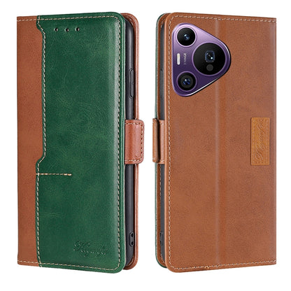 เคสโทรศัพท์หนังหัวเข็มขัดด้านข้างสีตัดกัน, For Huawei Maimang 40 5G, For Huawei Pura 80 5G, For Huawei nova 14 Ultra 5G, For Huawei nova 14 Pro 5G, For Huawei nova 14 5G, For Huawei Pura 70 Pro / 70 Pro+ 5G, For Huawei Pura 70 Ultra 5G                 ...