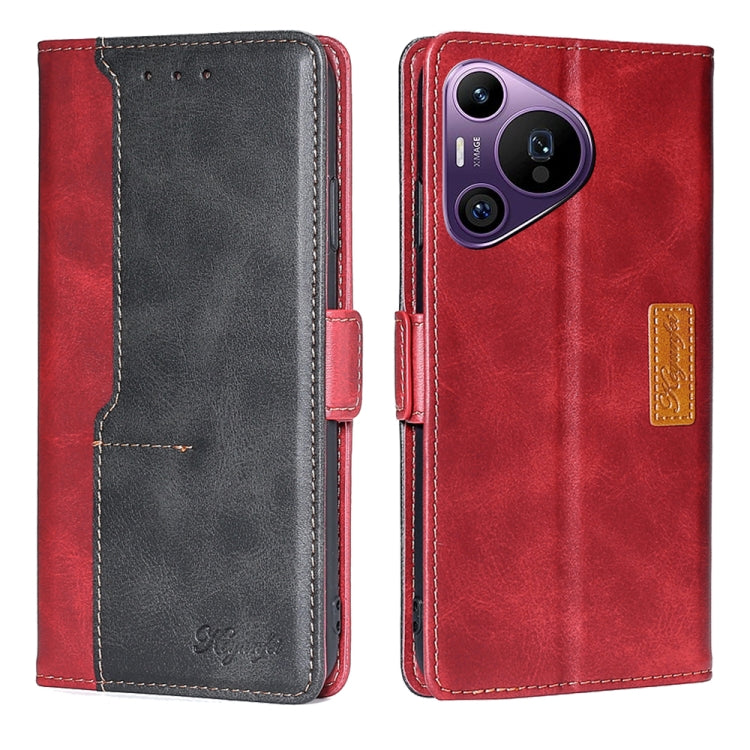 เคสโทรศัพท์หนังหัวเข็มขัดด้านข้างสีตัดกัน, For Huawei Maimang 40 5G, For Huawei Pura 80 5G, For Huawei nova 14 Ultra 5G, For Huawei nova 14 Pro 5G, For Huawei nova 14 5G, For Huawei Pura 70 Pro / 70 Pro+ 5G, For Huawei Pura 70 Ultra 5G                 ...