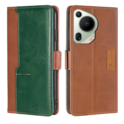 เคสโทรศัพท์หนังหัวเข็มขัดด้านข้างสีตัดกัน, For Huawei Maimang 40 5G, For Huawei Pura 80 5G, For Huawei nova 14 Ultra 5G, For Huawei nova 14 Pro 5G, For Huawei nova 14 5G, For Huawei Pura 70 Pro / 70 Pro+ 5G, For Huawei Pura 70 Ultra 5G                 ...