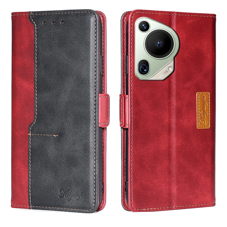 เคสโทรศัพท์หนังหัวเข็มขัดด้านข้างสีตัดกัน, For Huawei Maimang 40 5G, For Huawei Pura 80 5G, For Huawei nova 14 Ultra 5G, For Huawei nova 14 Pro 5G, For Huawei nova 14 5G, For Huawei Pura 70 Pro / 70 Pro+ 5G, For Huawei Pura 70 Ultra 5G                 ...