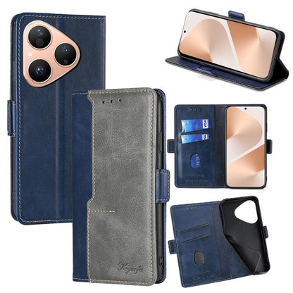 เคสโทรศัพท์หนังหัวเข็มขัดด้านข้างสีตัดกัน, For Huawei Maimang 40 5G, For Huawei Pura 80 5G, For Huawei nova 14 Ultra 5G, For Huawei nova 14 Pro 5G, For Huawei nova 14 5G, For Huawei Pura 70 Pro / 70 Pro+ 5G, For Huawei Pura 70 Ultra 5G                 ...