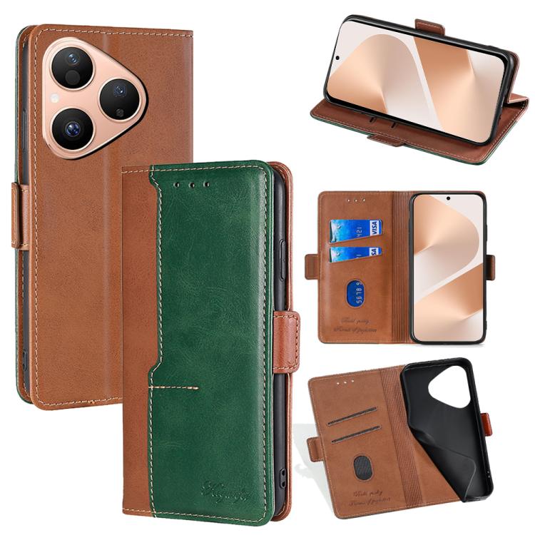 เคสโทรศัพท์หนังหัวเข็มขัดด้านข้างสีตัดกัน, For Huawei Maimang 40 5G, For Huawei Pura 80 5G, For Huawei nova 14 Ultra 5G, For Huawei nova 14 Pro 5G, For Huawei nova 14 5G, For Huawei Pura 70 Pro / 70 Pro+ 5G, For Huawei Pura 70 Ultra 5G                 ...