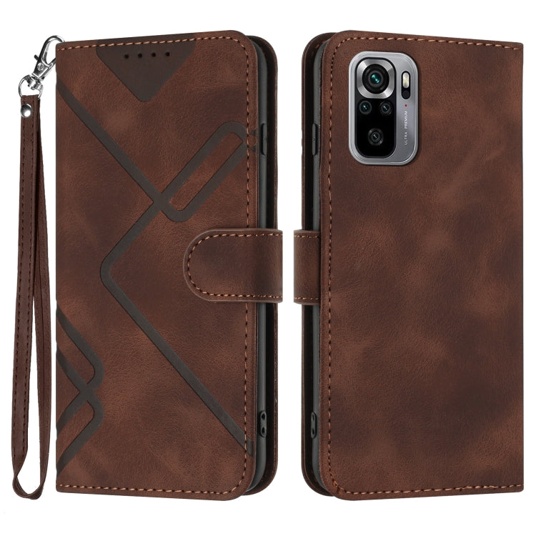 ซองโทรศัพท์หนังลายเส้นลายเส้น, For Xiaomi Poco M5, For Xiaomi Poco M5s 4G Global, For Xiaomi Redmi Note 11 Pro 4G/5G Global, For Xiaomi Redmi Note 11SE 4G India, For Xiaomi Redmi 10 Power, For Xiaomi Redmi 10A 4G, For Xiaomi Redmi 10C Global/10 India  ...