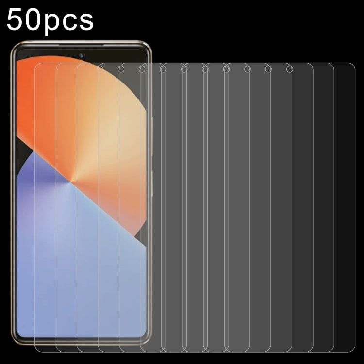 50 ชิ้น 0.26 มม. 9H 2.5D ฟิล์มกระจกนิรภัย, For Infinix Note 30 Pro, For Infinix Hot 30 Play NFC, For Infinix Hot 30 5G, For Infinix Hot 9 Lite, For Infinix GT 10 Pro, For Infinix Zero 30, For Infinix Zero 30 4G, For Infinix Note 30i                    ...