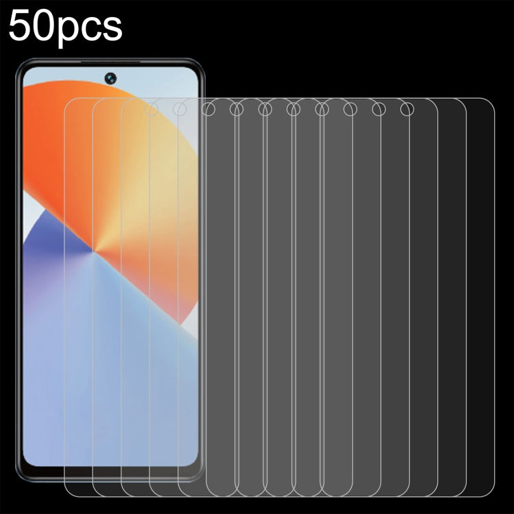 50 ชิ้น 0.26 มม. 9H 2.5D ฟิล์มกระจกนิรภัย, For Infinix Note 30 Pro, For Infinix Hot 30 Play NFC, For Infinix Hot 30 5G, For Infinix Hot 9 Lite, For Infinix GT 10 Pro, For Infinix Zero 30, For Infinix Zero 30 4G, For Infinix Note 30i                    ...