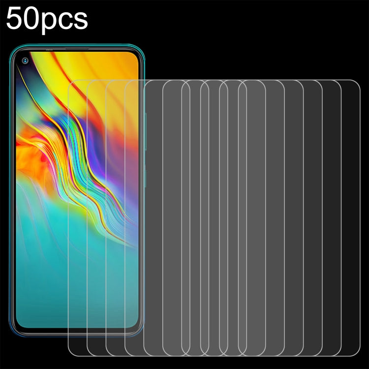 50 ชิ้น 0.26 มม. 9H 2.5D ฟิล์มกระจกนิรภัย, For Infinix Note 30 Pro, For Infinix Hot 30 Play NFC, For Infinix Hot 30 5G, For Infinix Hot 9 Lite, For Infinix GT 10 Pro, For Infinix Zero 30, For Infinix Zero 30 4G, For Infinix Note 30i                    ...