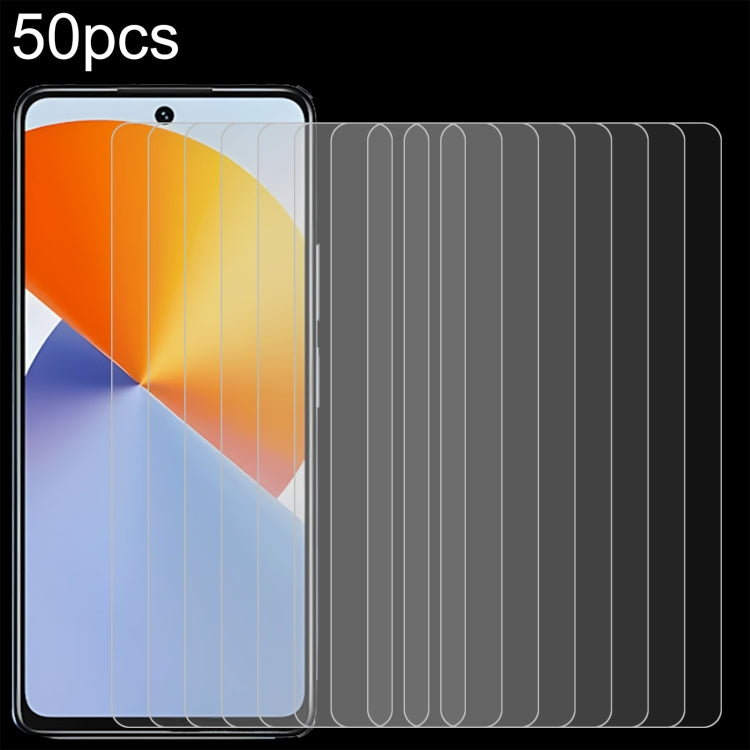 50 ชิ้น 0.26 มม. 9H 2.5D ฟิล์มกระจกนิรภัย, For Infinix Note 30 Pro, For Infinix Hot 30 Play NFC, For Infinix Hot 30 5G, For Infinix Hot 9 Lite, For Infinix GT 10 Pro, For Infinix Zero 30, For Infinix Zero 30 4G, For Infinix Note 30i                    ...