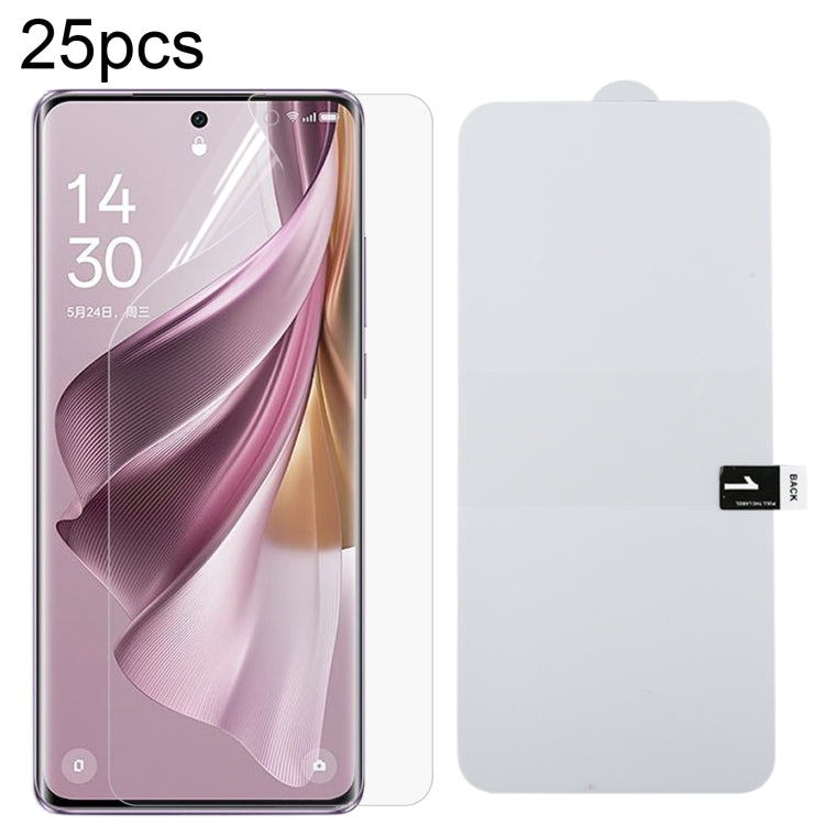 ฟิล์มไฮโดรเจลกันระเบิดแบบเต็มหน้าจอ 25 ชิ้น, For OPPO K14 Turbo Pro 5G, For OPPO K14 Turbo 5G, For OPPO K14x 5G, For OPPO K14 5G, For OPPO F33 5G, For OPPO F33 Pro 5G, For OPPO Find X9s, For OPPO Find X9 Ultra, For OPPO Reno15 Pro 5G Global            ...