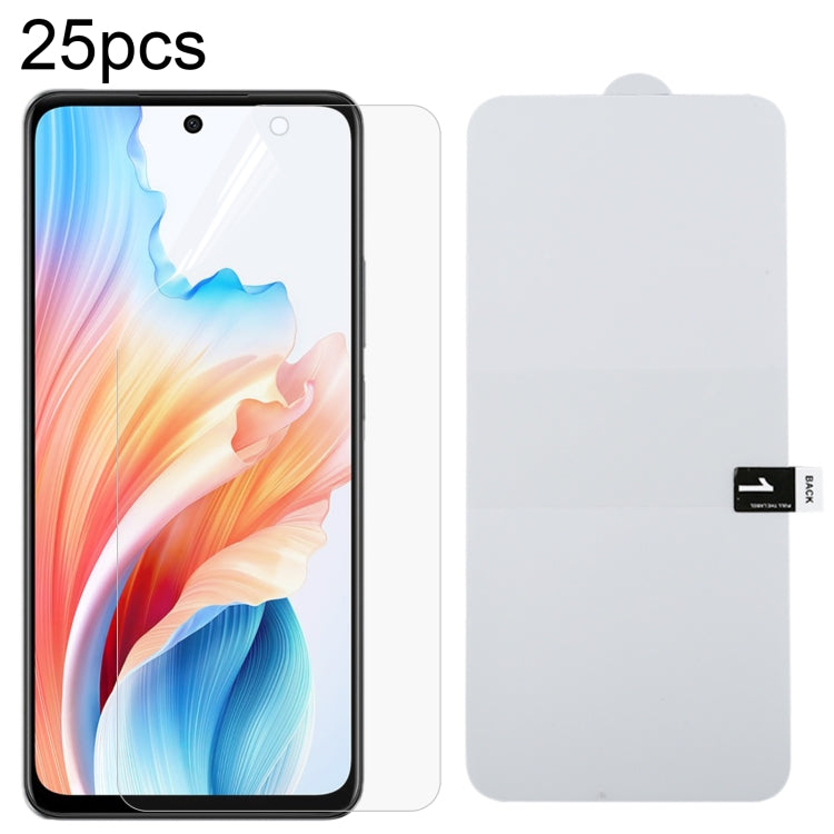 ฟิล์มไฮโดรเจลกันระเบิดแบบเต็มหน้าจอ 25 ชิ้น, For OPPO K14 Turbo Pro 5G, For OPPO K14 Turbo 5G, For OPPO K14x 5G, For OPPO K14 5G, For OPPO F33 5G, For OPPO F33 Pro 5G, For OPPO Find X9s, For OPPO Find X9 Ultra, For OPPO Reno15 Pro 5G Global            ...