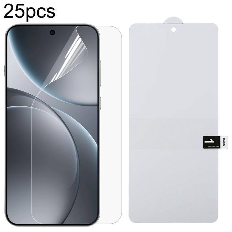ฟิล์มไฮโดรเจลกันระเบิดแบบเต็มหน้าจอ 25 ชิ้น, For OPPO K14 Turbo Pro 5G, For OPPO K14 Turbo 5G, For OPPO K14x 5G, For OPPO K14 5G, For OPPO F33 5G, For OPPO F33 Pro 5G, For OPPO Find X9s, For OPPO Find X9 Ultra, For OPPO Reno15 Pro 5G Global            ...